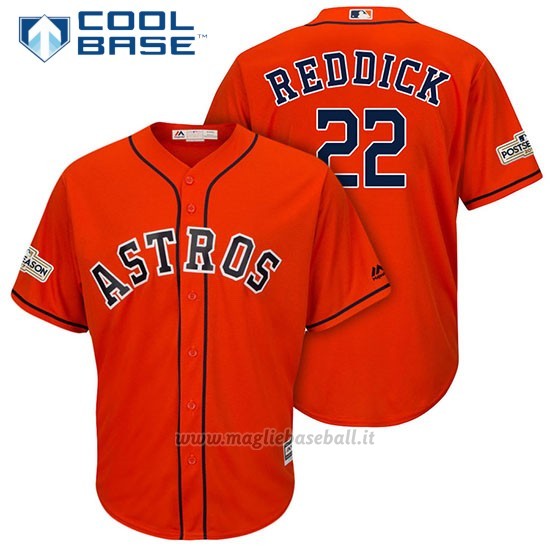 Maglia Baseball Uomo Houston Astros 2017 Postseason Josh Rossodick Arancione Cool Base